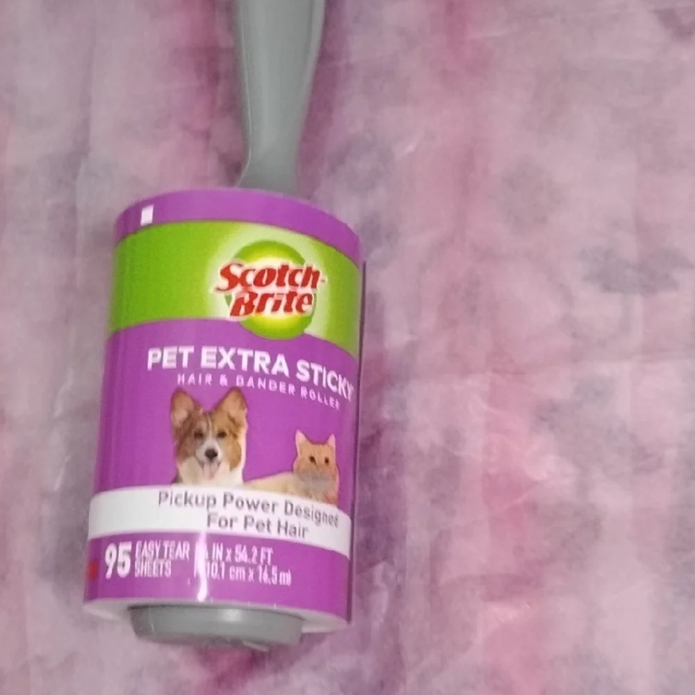 Scotch Brite 95 Sheet Pet Hair Roller New! Extra Sticky Jumbo Size Nwot